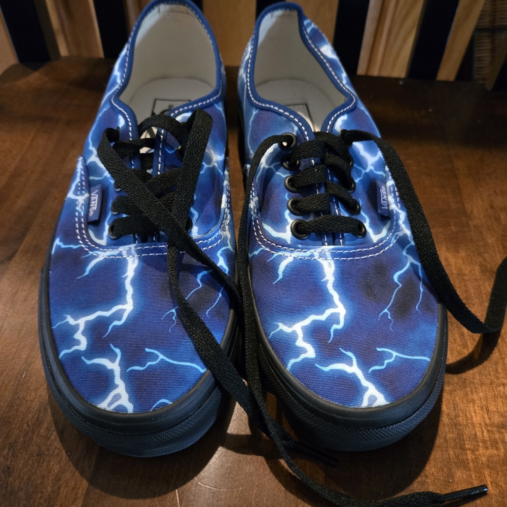 Vans  "Lightning" skate shoes in the blue/black US men 7/ Women 8.5